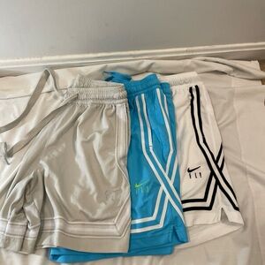 Nike Fly Shorts Set in Gray, Blue, and White
